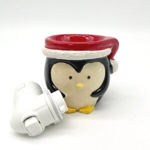 Scentsy Baby Tux Mini Wax Warmer Penguin Santa Hat Holiday Christmas Whimsy‎